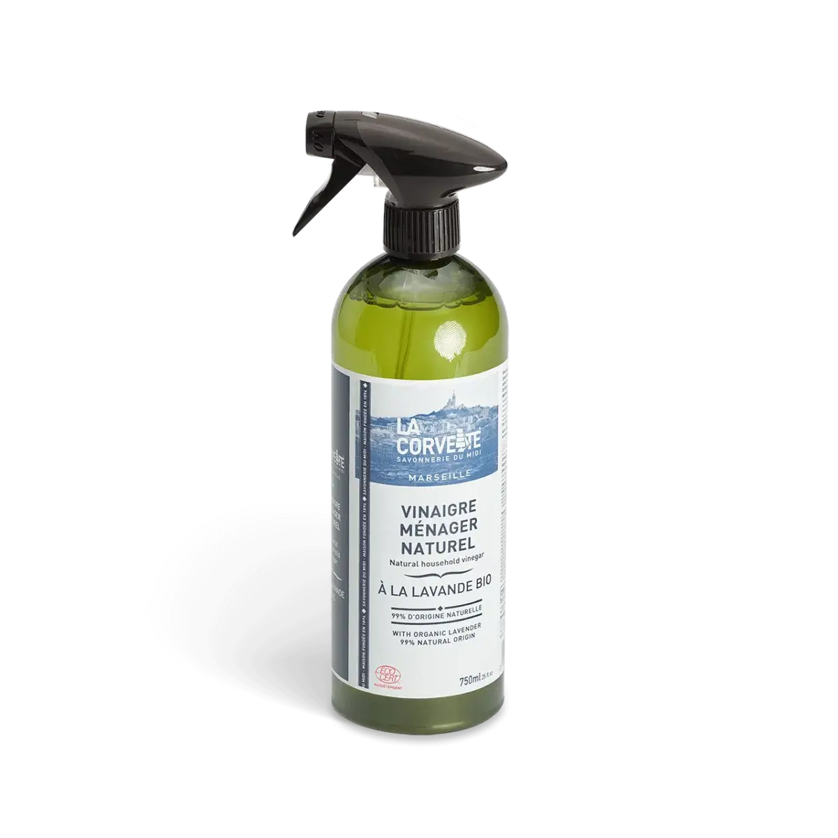 Vinaigre ménager écologique à la lavande en spray vert 750 ml