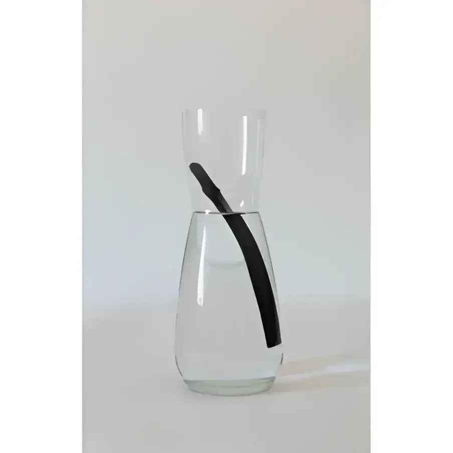 Carafe en verre avec 2 bâtons de charbon actif en bambou pour purifier l’eau