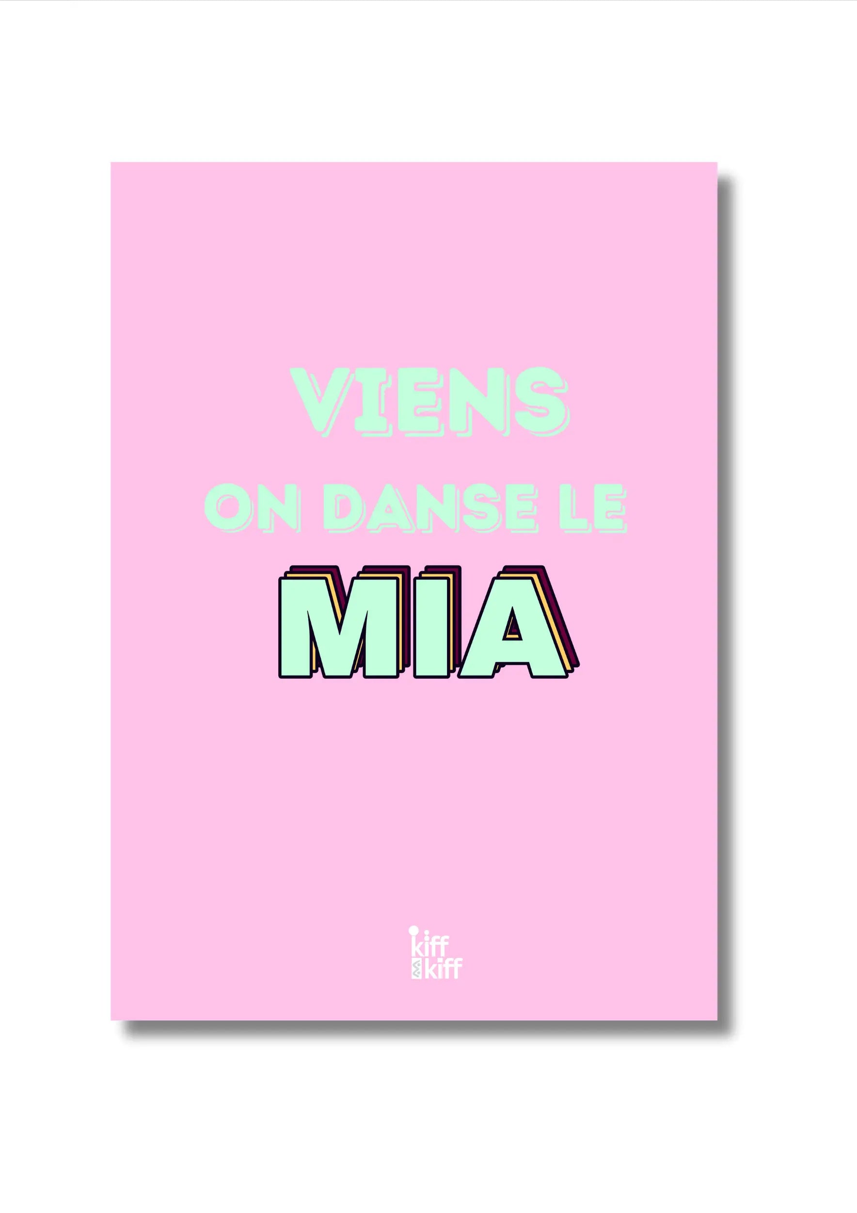 Affiche Viens On Danse Le MIA rétro avec clin d’œil