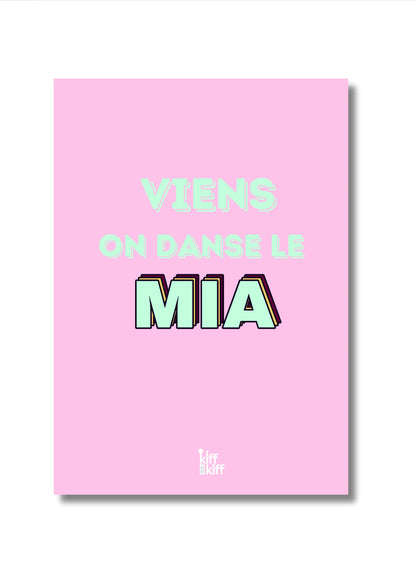 Affiche Viens On Danse Le MIA rétro avec clin d’œil