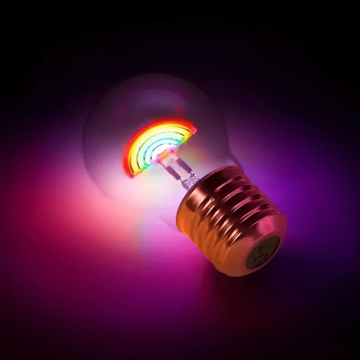 Ampoule Arc En Ciel Sans Fil avec filament lumineux arc-en-ciel pour ambiance unique