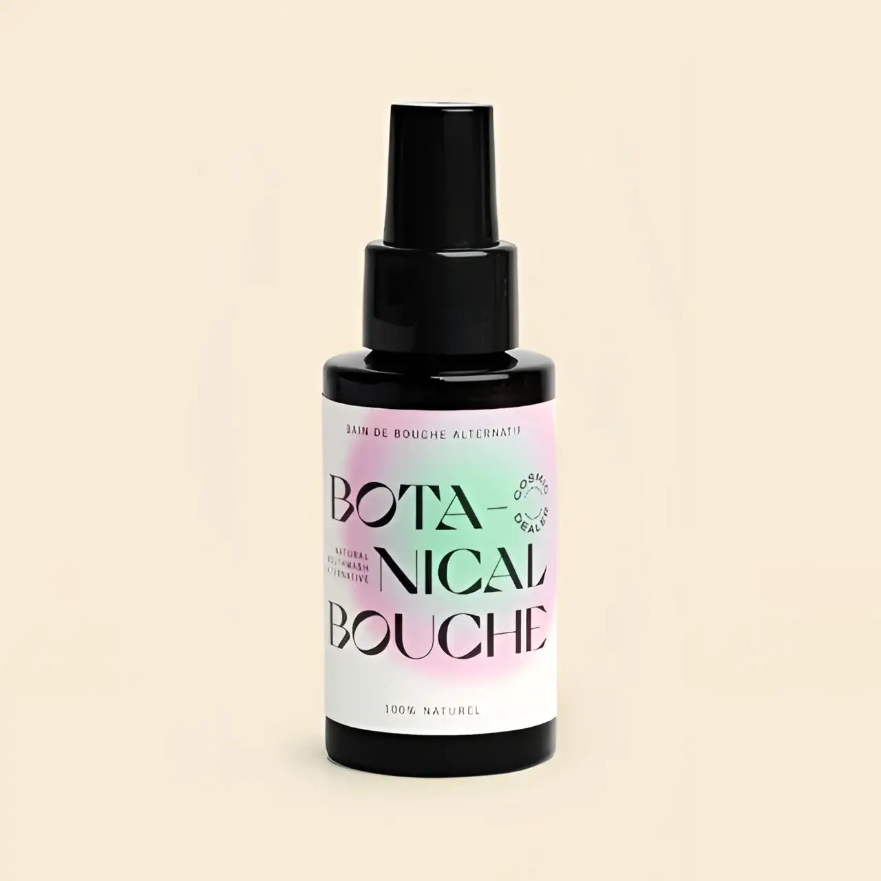 Flacon pulvérisateur noir Bain De Bouche Botanical pour microbiome buccal équilibré