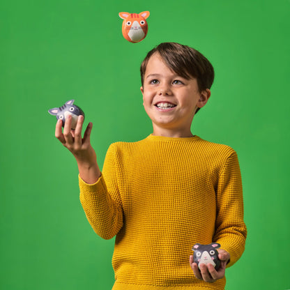 Jouet chat orange et blanc en jonglage chat Kidoki, simplicité d’utilisation