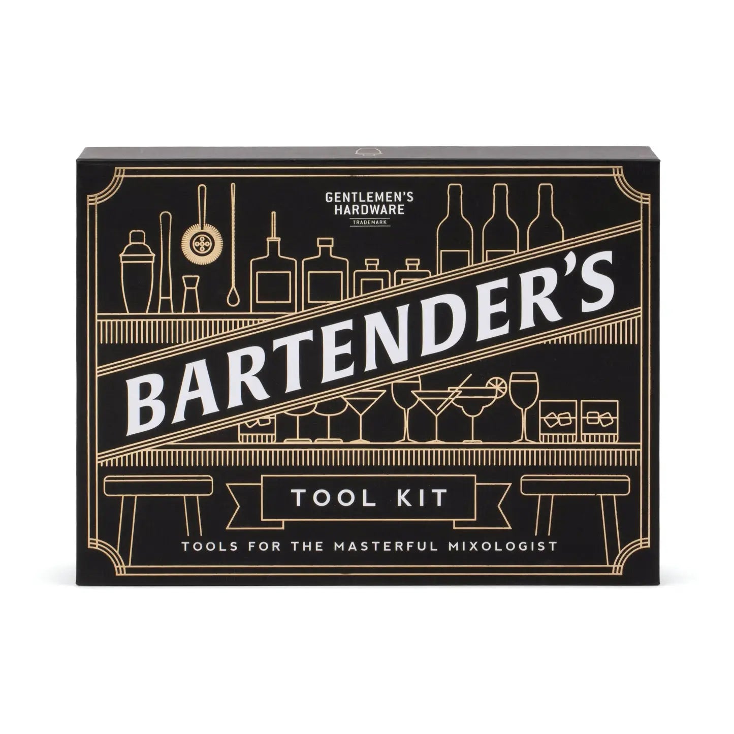 Trousse de barman black et or Gentlemen’s Hardware, touche d’élégance