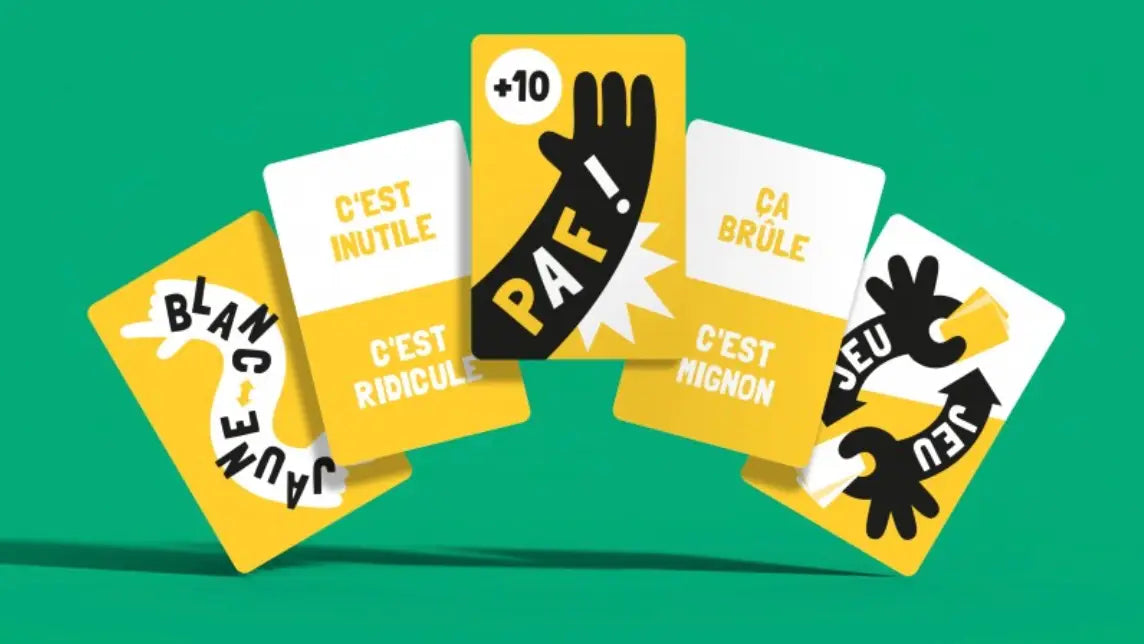 Jeu Bataille en format compact jaune et blanc pour bonne humeur !