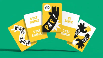Jeu Bataille en format compact jaune et blanc pour bonne humeur !