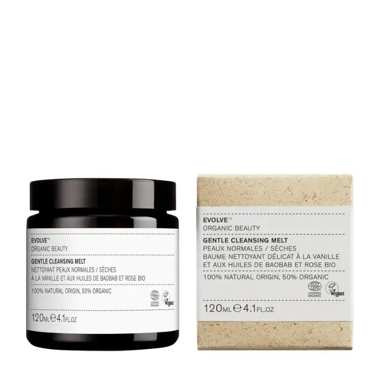 Pot de Baume Nettoyant Et Démaquillant Visage Evolve Gentle Cleansing Melt pour peaux sèches, parfum subtil
