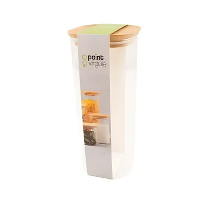 Bocal en verre borosilicate avec couvercle en bambou hermétique