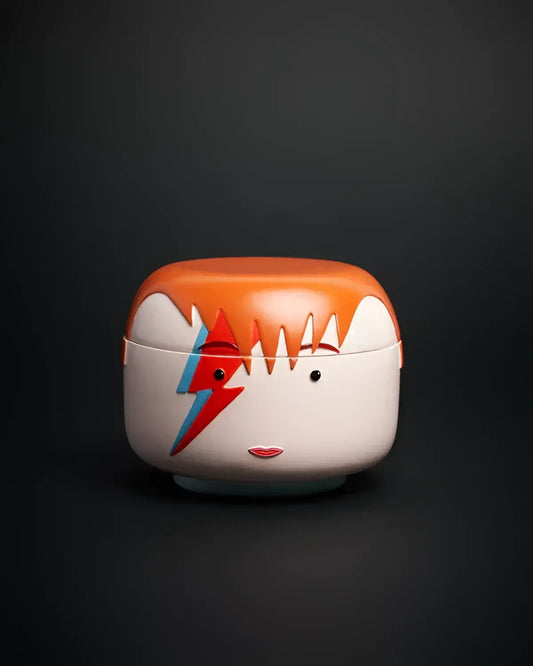 Boîte à bijoux David Bowie Ziggy Stardust en céramique blanche