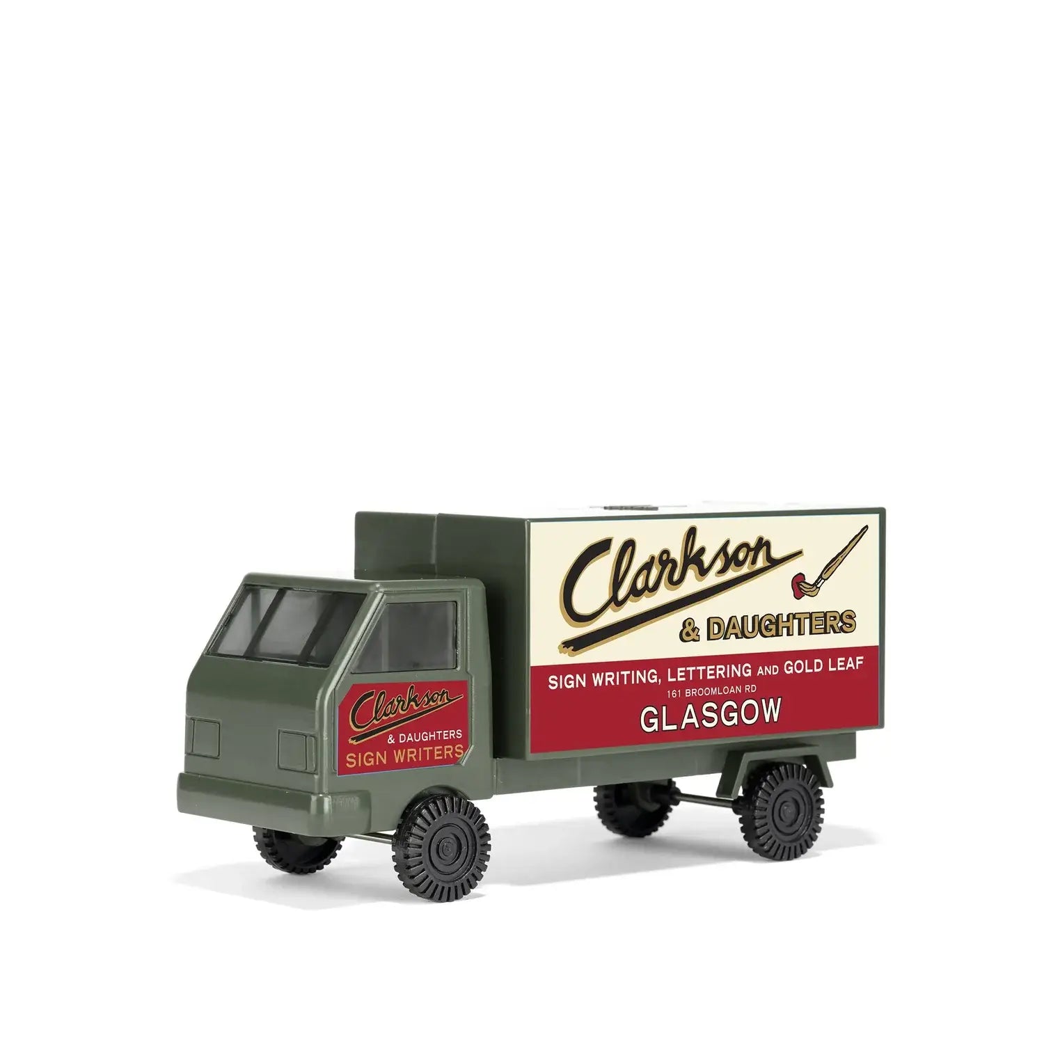 Camion jouet Boite À Outil en vert olive, prêt à réparer et facile à transporter