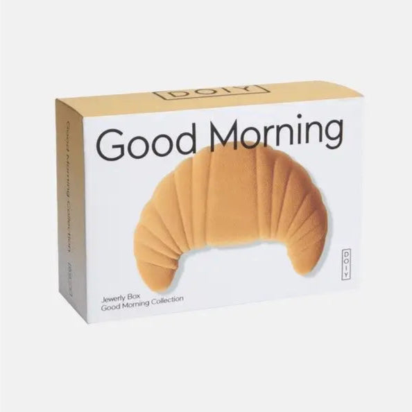 Boite croissant avec finition douce et touche ludique pour petits objets