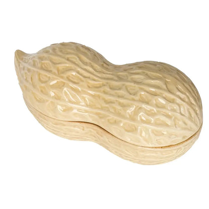 Boîte en forme de cacahuète crème texturée, cadeau surprenant pour fruits secs