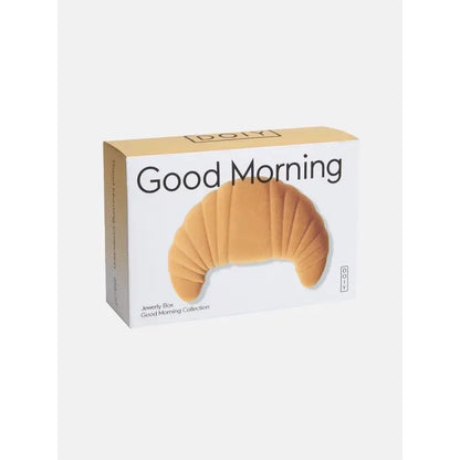 Élément décoratif en forme de croissant avec design Good Morning, finition douce