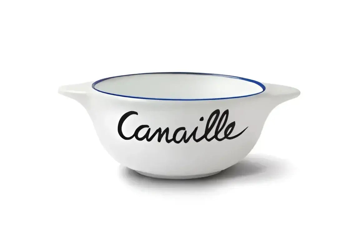 Bol breton canaille en céramique blanche avec anses