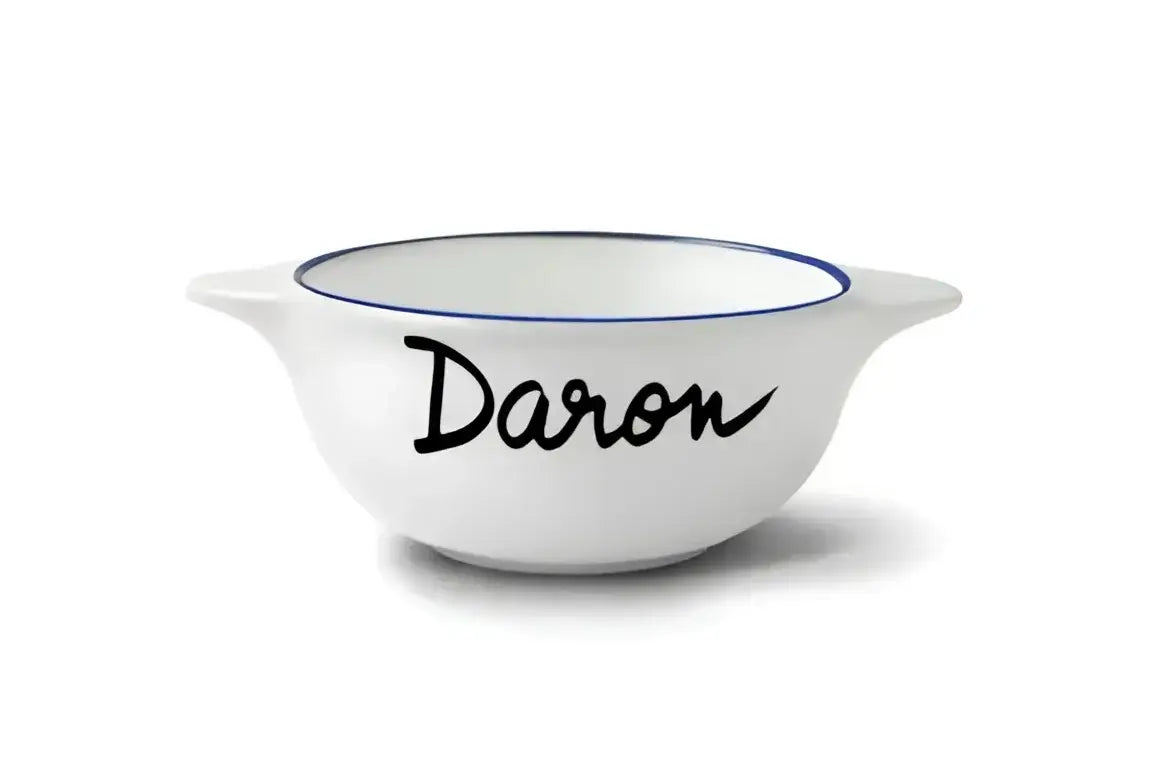 Bol Breton Daron : bol breton revisité en céramique blanche à lisière bleue