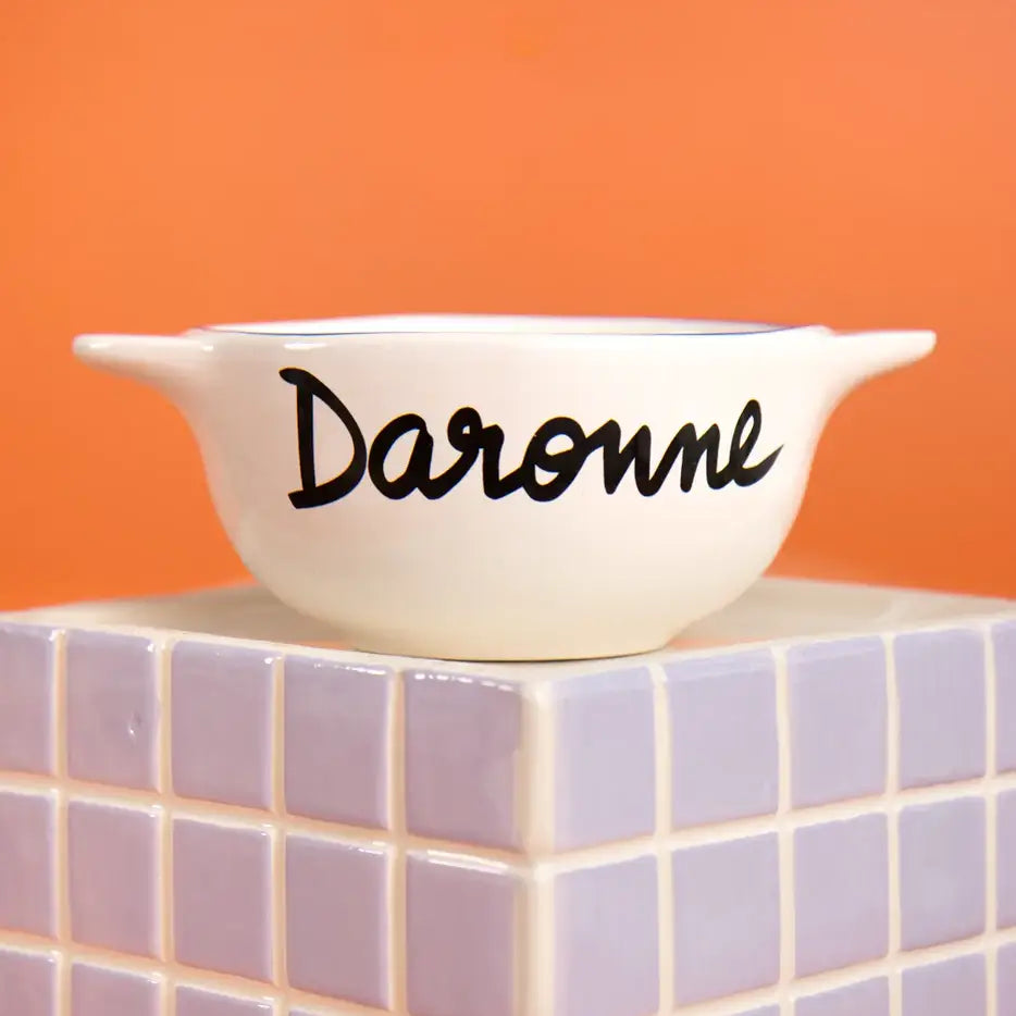 Bol breton revisité Daronne en céramique blanche artisanat régional