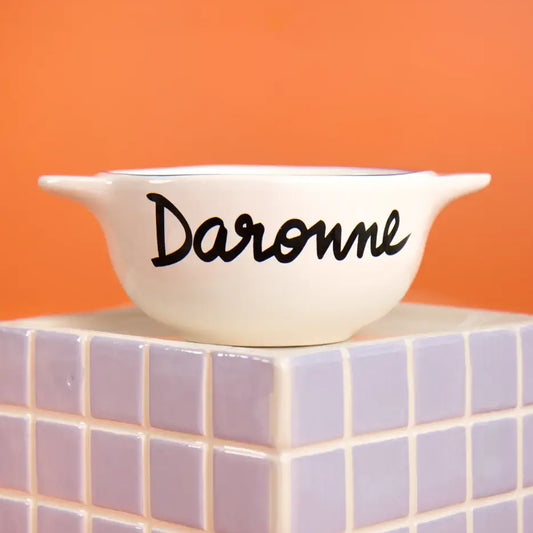 Bol breton revisité Daronne en céramique blanche artisanat régional