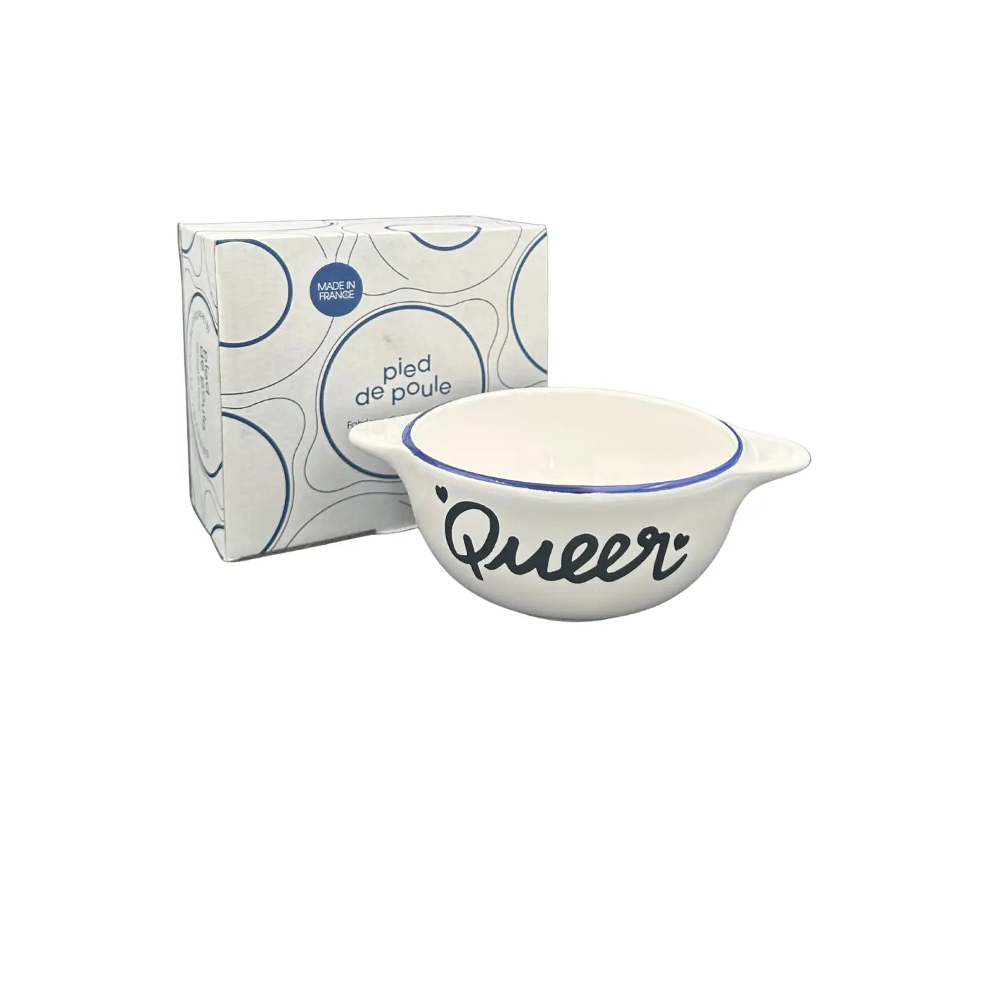 Bol breton queer en céramique blanche au savoir-faire artisanal