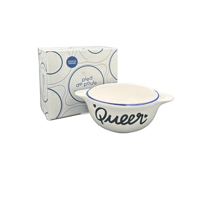 Bol breton queer en céramique blanche au savoir-faire artisanal