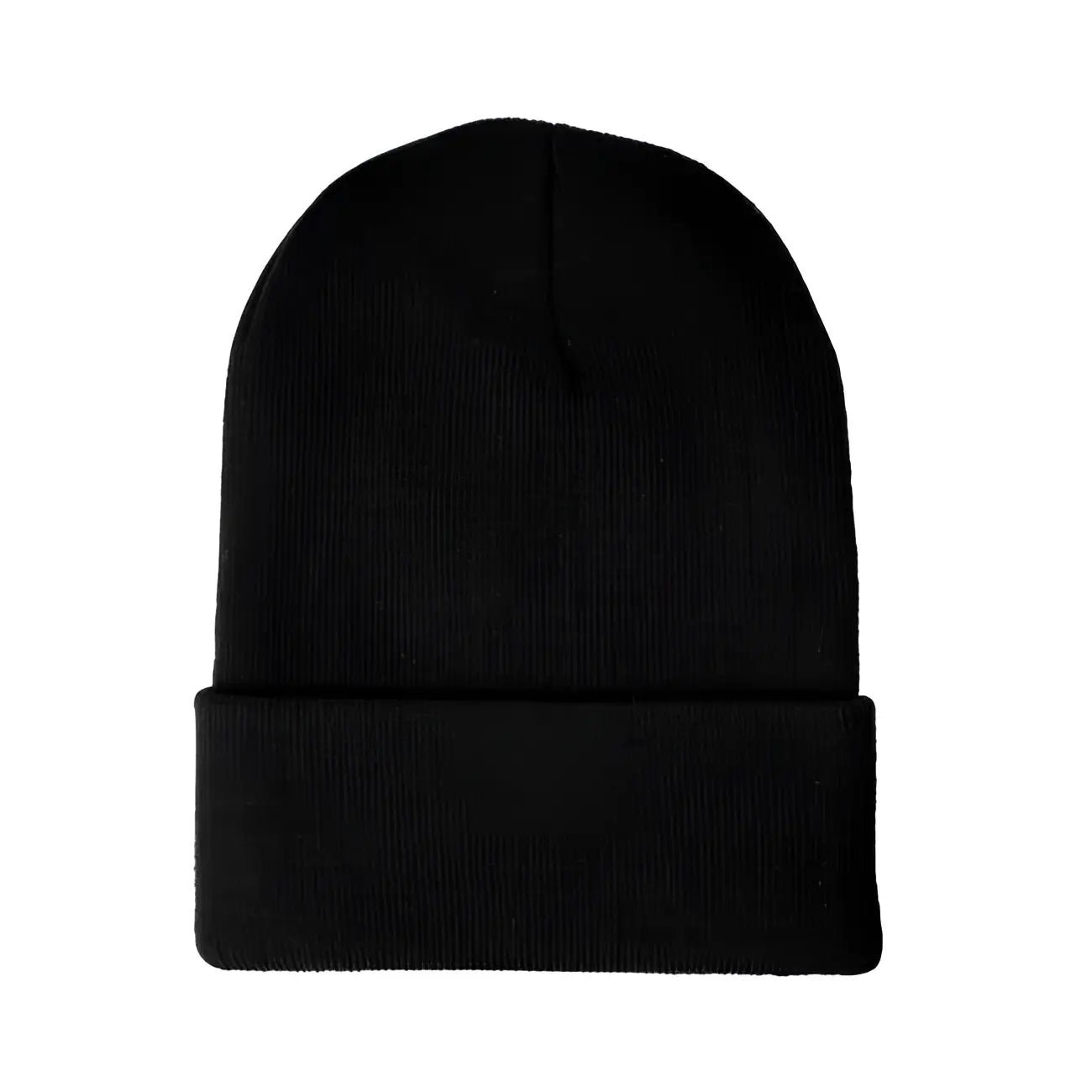 Bonnet noir tricoté avec revers, message clair Fucking Cold pour affronter l’hiver