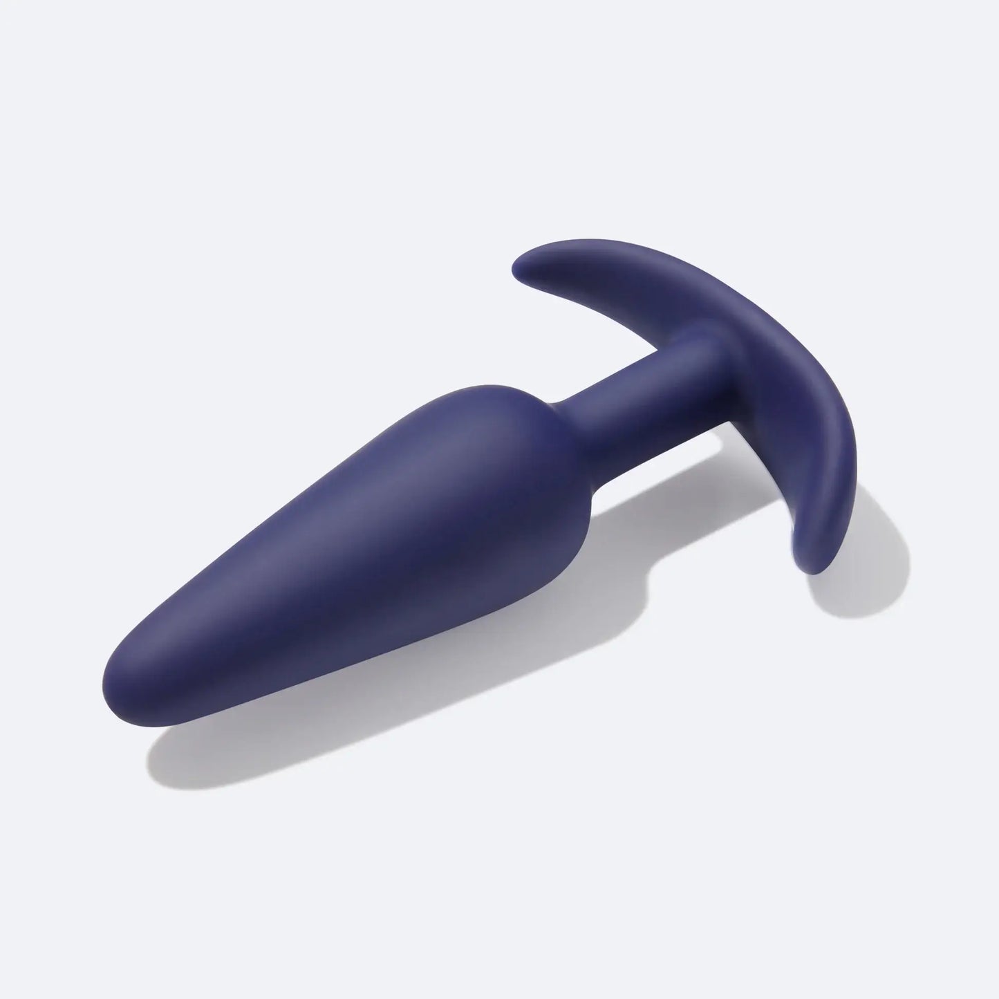 Boo plug anal vibrant violet en silicone avec base T ergonomique