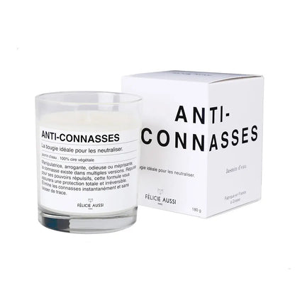 Bougie au jasmin d’eau parfum délicat en cire végétale, verre clair et boîte blanche