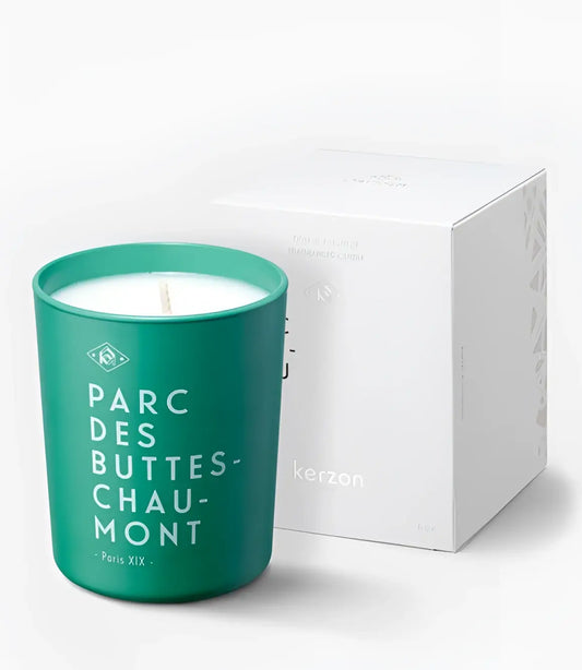 Bougie émeraude Korzan Buttes-Chaumont, ambiance apaisante 190g