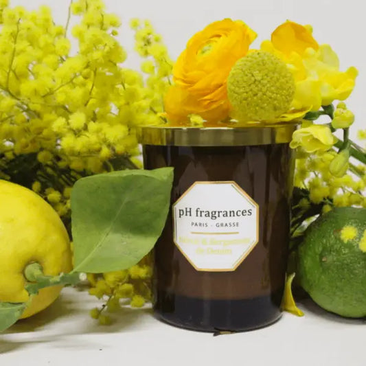 Bougies Néroli bougie parfum d’exception avec formulation clean et étiquette octogonale