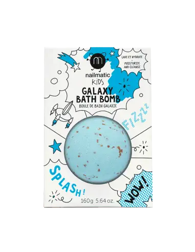 Boule de bain Galaxie Bleu flocons rouges pour peaux sensibles