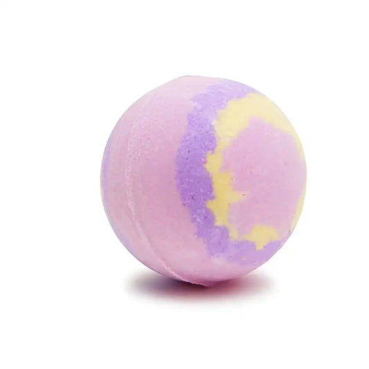 Boule de bain galaxie rose jaune violet pour une routine bien-être relaxante