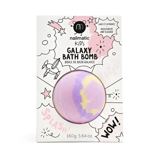 Boxed Boule de bain galaxie rose jaune violet pour routine bien-être et bain galaxie rose