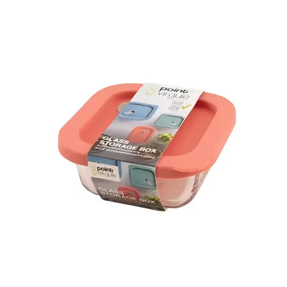 Bouteille carrée 300ml en verre avec couvercle en silicone rose teinte rose 300ml