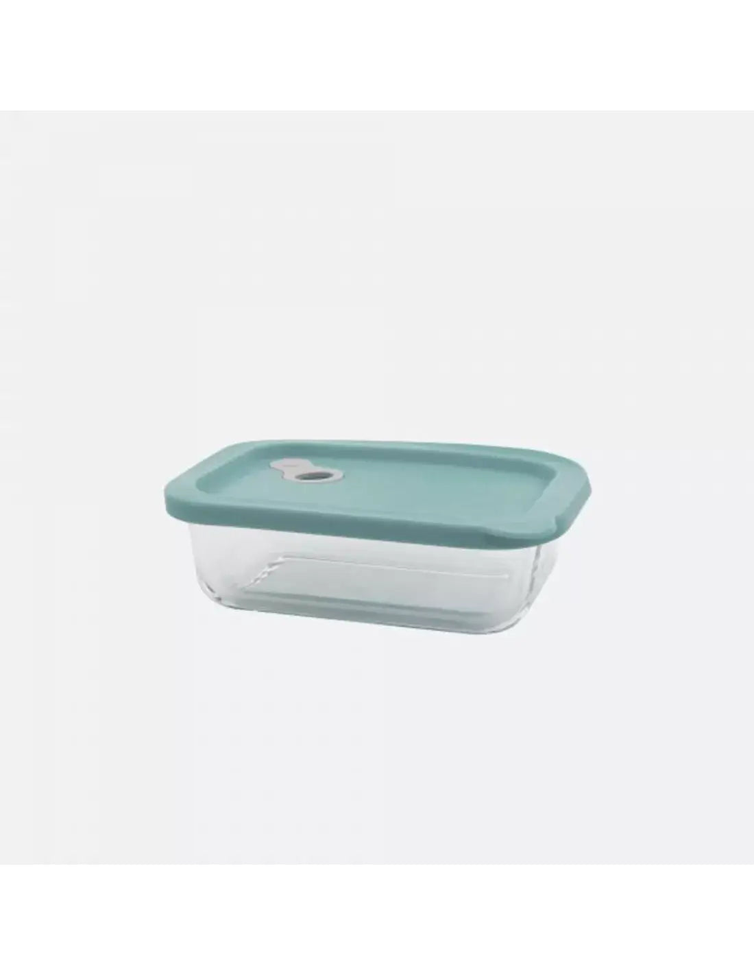 Bouteille rectangulaire en verre 600ml couleur vert sauge avec couvercle silicone