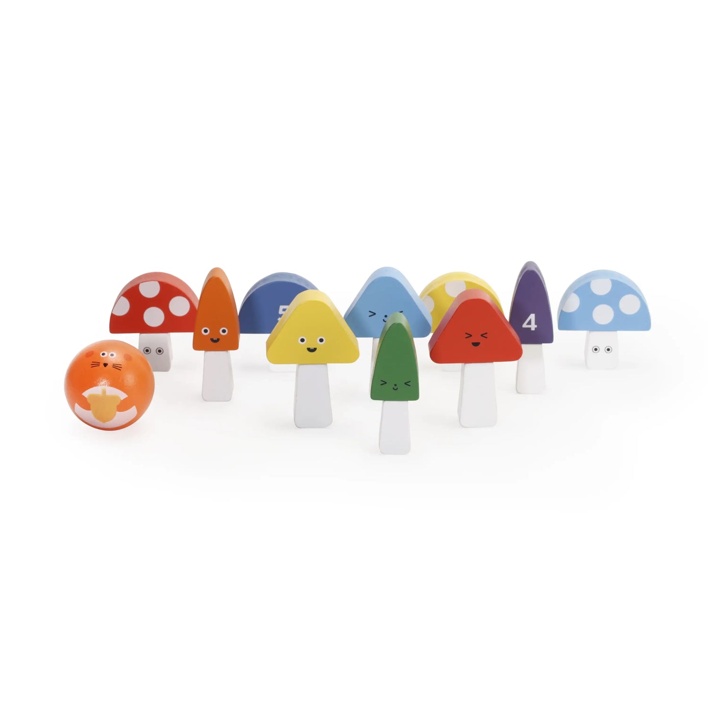 Jeu d’adresse mini bowling Champignions Kidoki aux champignons colorés