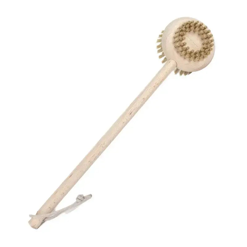 Brosse à dos en bois de hêtre à long manche, brosse exfoliante naturelle pour soin complet