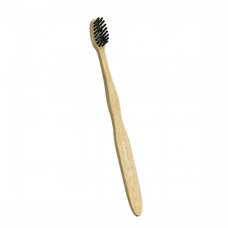 Brosse à dents Dubois Junior en bambou noir pour enfants 7-10 ans