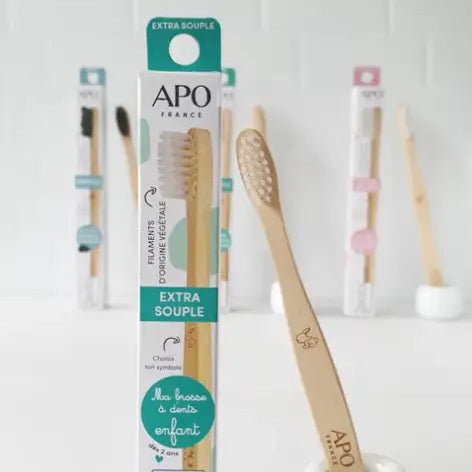 Brosse à dents en bambou extra souple - enfant