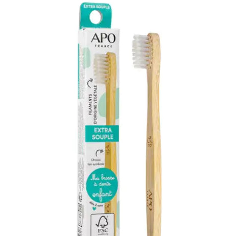 Brosse à dents en bambou extra souple - enfant