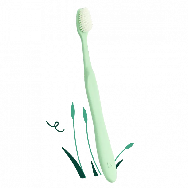 Brosse à dents extra souple Recyclette en plastique recyclé, mint green