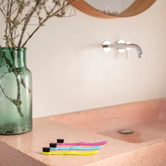 Brosse à dents petite recyclette Enfant 3-6 ans - Souple - violette raisin