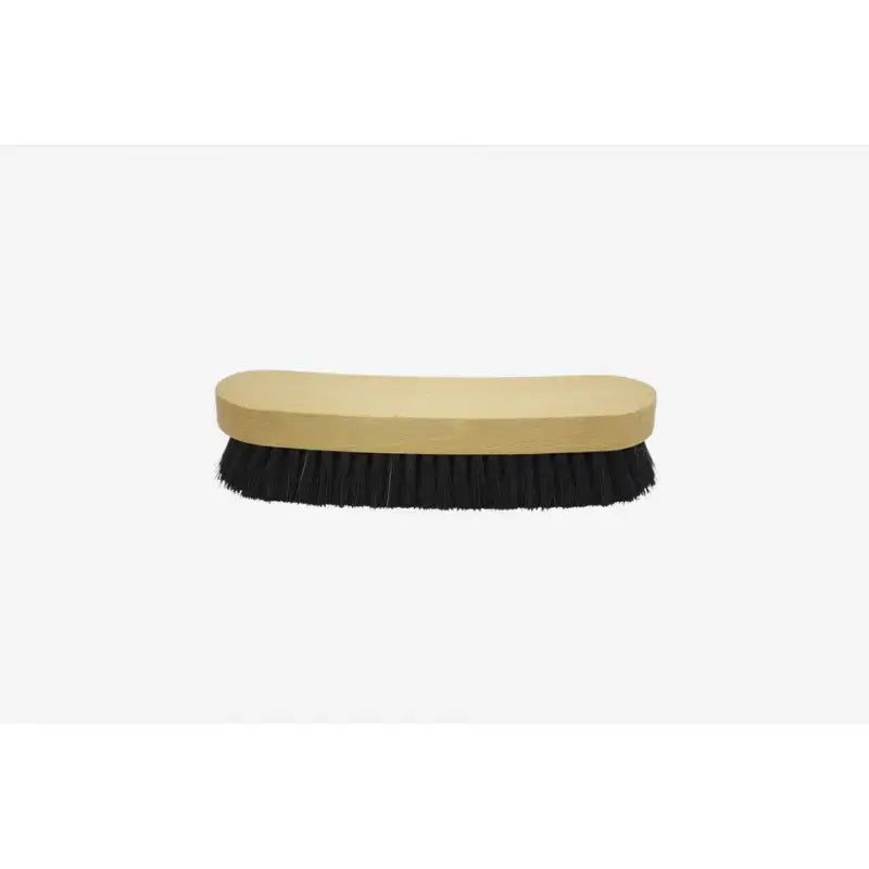 Brosse à vêtements en bois oblong à poils noirs pour prendre soin des habits