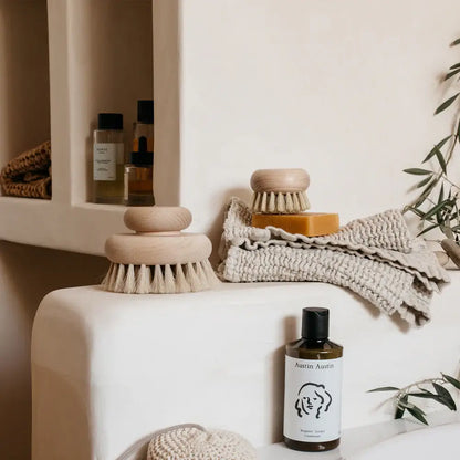 Brosse corps en bois de hêtre pour cellules mortes et peau plus lisse