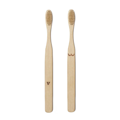 Deux brosses à dents en bambou Nudie écologiques pour sourire éclatant sans empreinte plastique