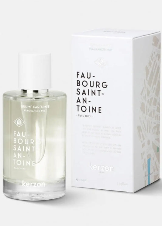Bouteille en verre clair de Brume Parfumée Faubourg Saint-Antoine 100 ml par Kerzon