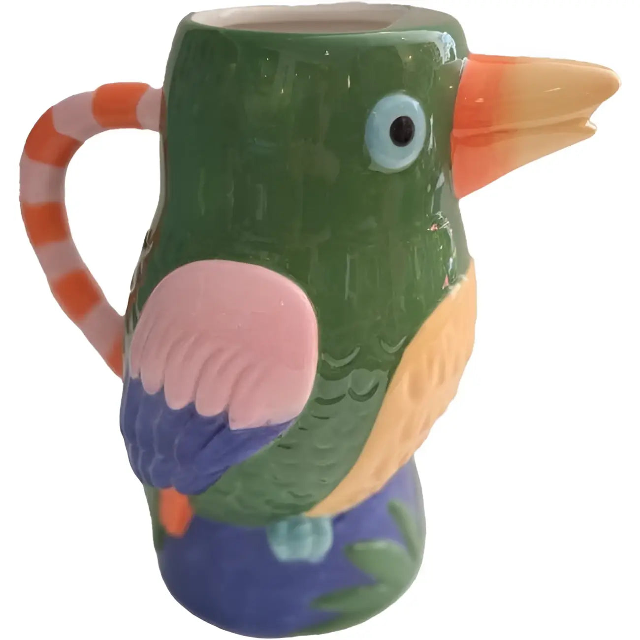 Carafe Perroquet: pichet toucan vert vibrant, touche d’originalité chaleureuse