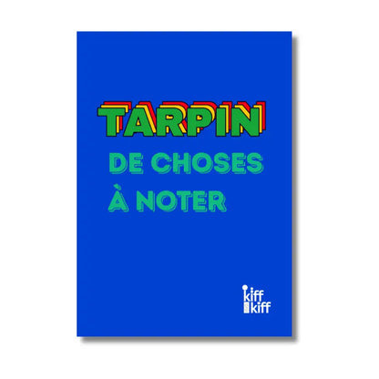 Carnet Tarpin de choses à noter bleu vibrant, kiff kiff finition soft touch