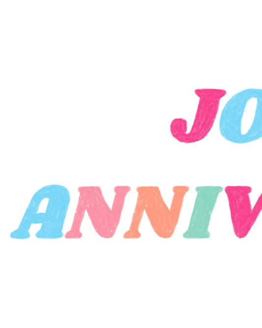 Carte anniversaire avec texte jo anniversaire pastel multicolore