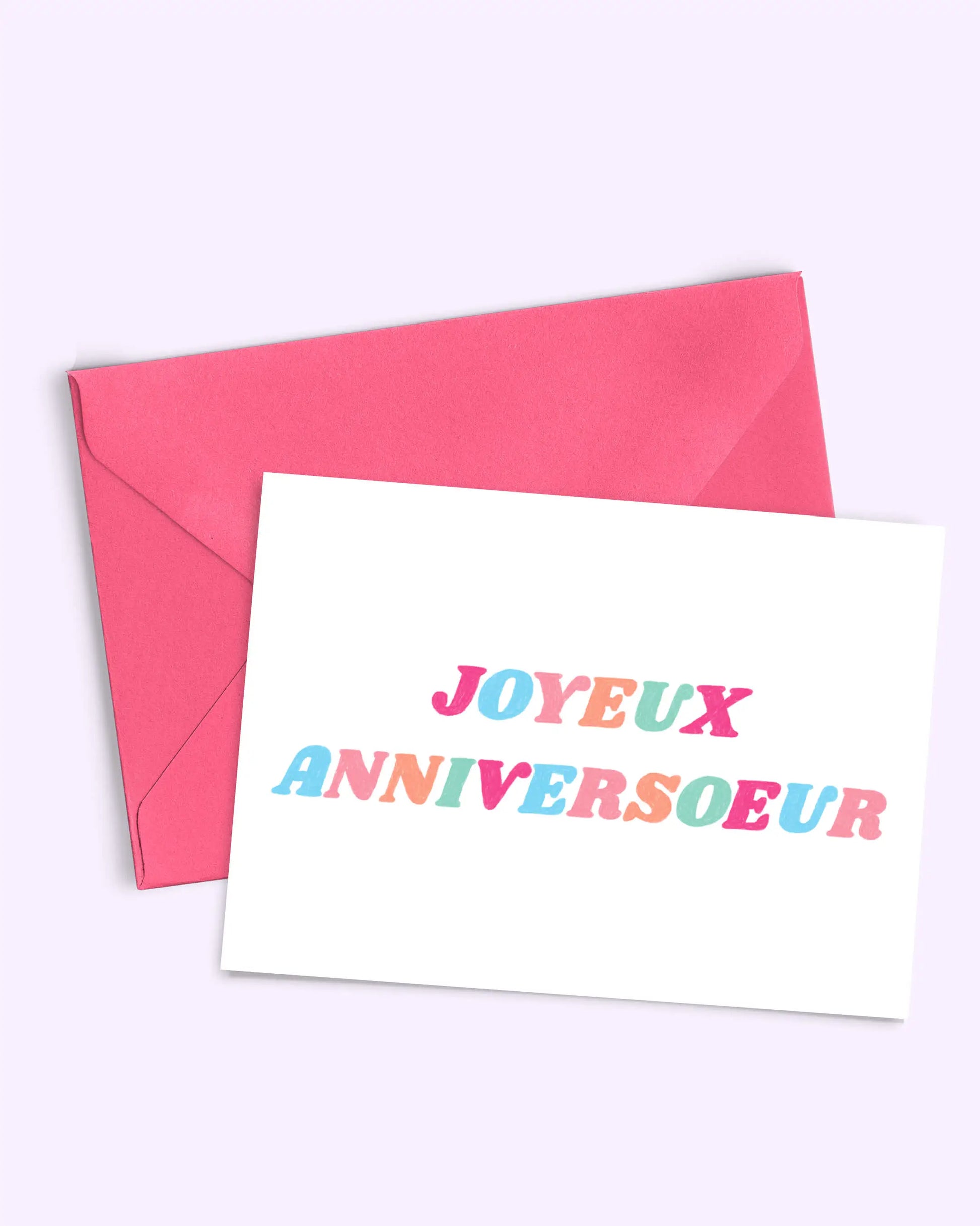 Carte Anniversœur au design élégant pour liens fraternels