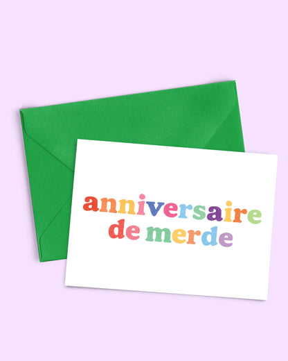 Carte Cadeau De Merde : carte pleine d’humour en papier 300g