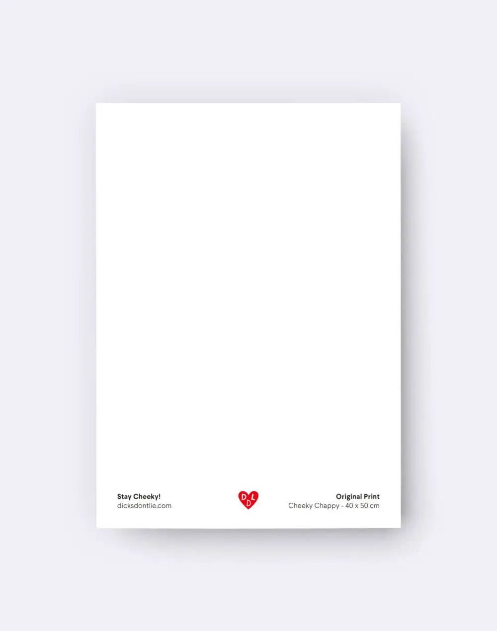 Carte postale arty farty en blanc avec touche artistique et design audacieux